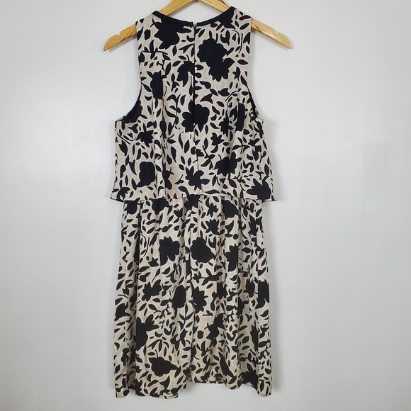 Ann Taylor LOFT black and white floral sleeveless dress size 6 - Picture 2 of 6